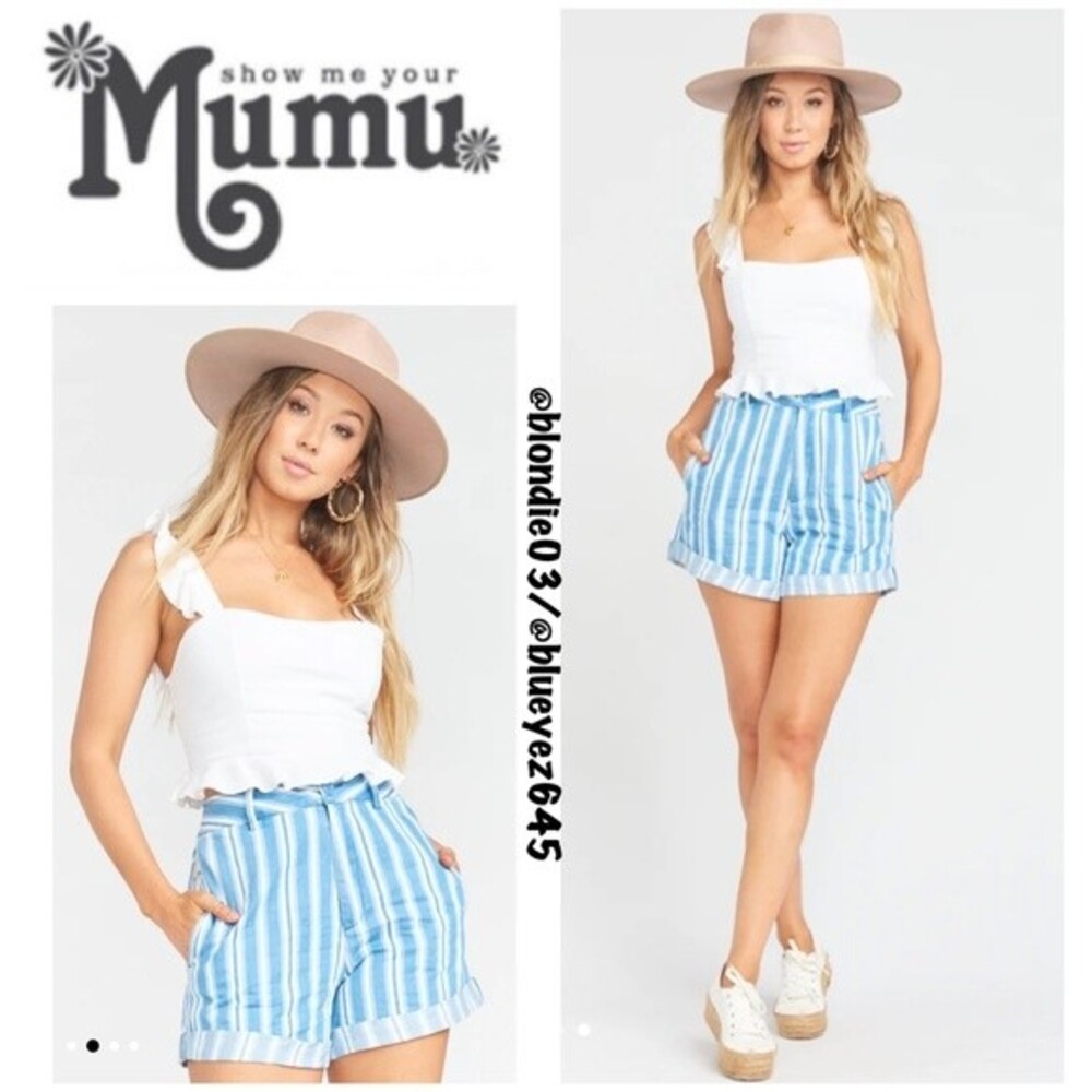 Show Me Your Mumu Chloe Shorts in Sydney Stripe M NWT